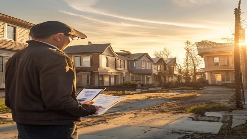 Professional real estate agent showing house to potential buyer property