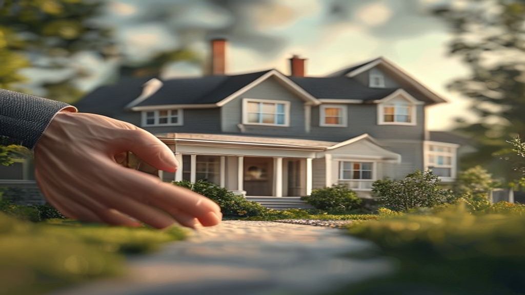 Family excitedly signing documents during their house closing process