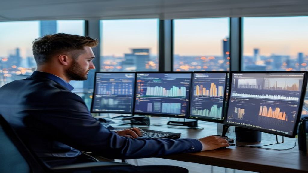 A sleek office tower featured in commercial real estate listings, highlighting available space and key property details.