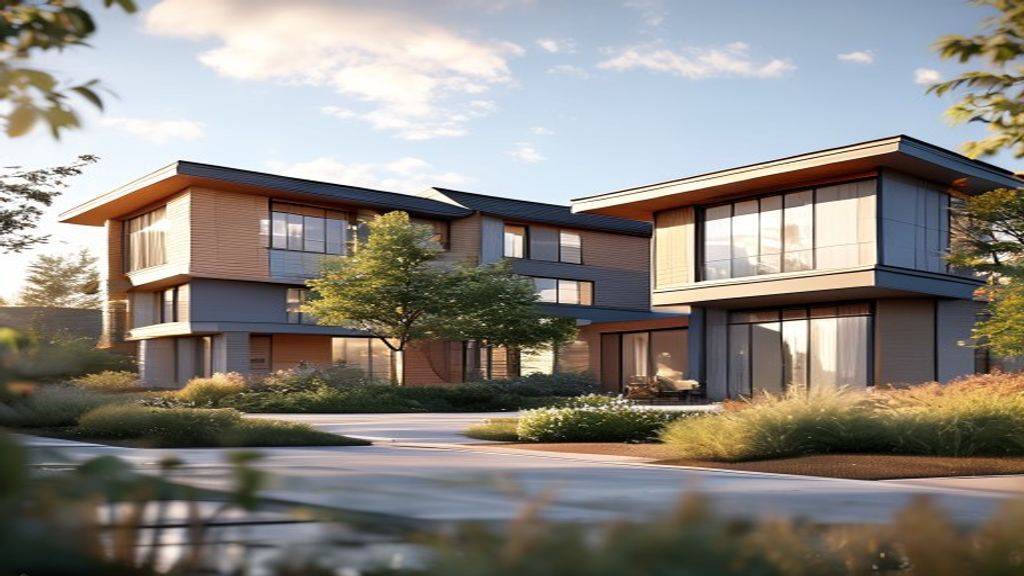 Modern new build houses with sleek design, energy‑efficient features, and spacious interiors.
