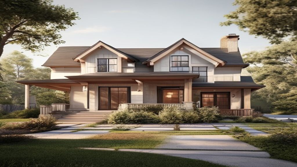 Stunning new home design featuring contemporary architecture and elegant curb appeal
