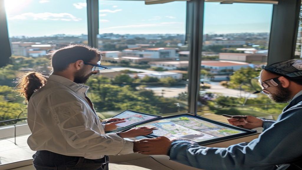 A modern residential development company showcasing a new mixed‑use housing project with sustainable design.