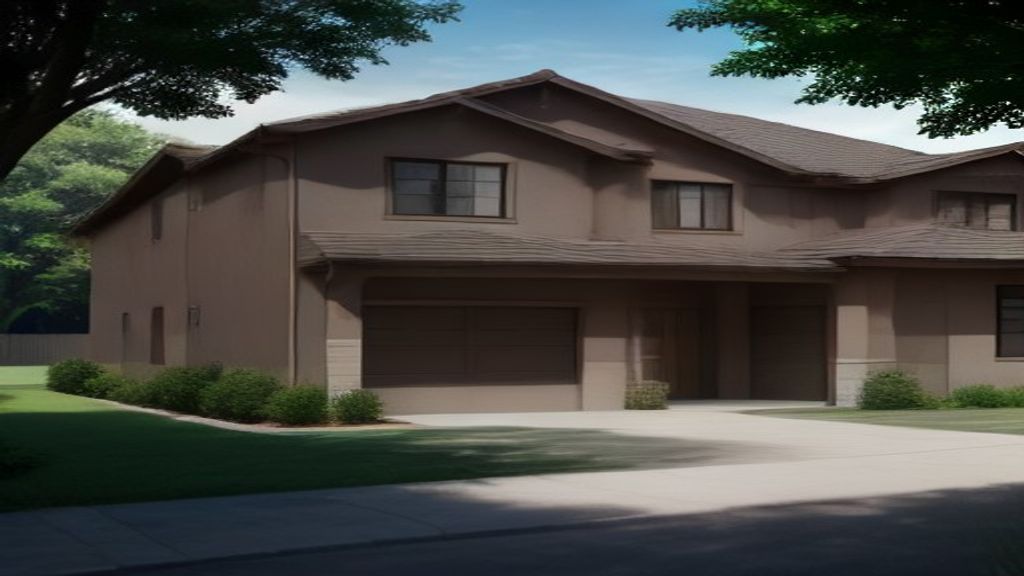 Exterior view of brand new homes for sale with professional staging