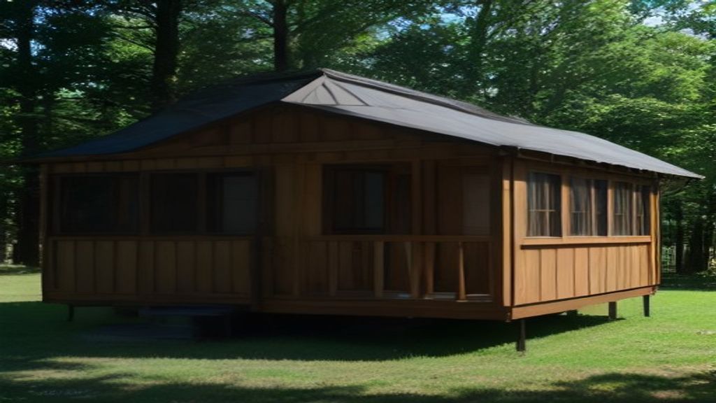 Mobile home for sale with modern exterior and well maintained yard